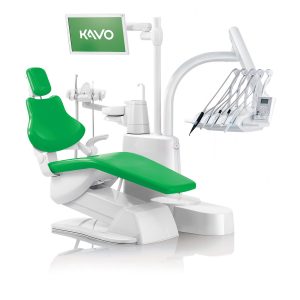 KaVo Primus 1058 Life unit med grønt polster, skærm, sug og s-table med fem instrumenter